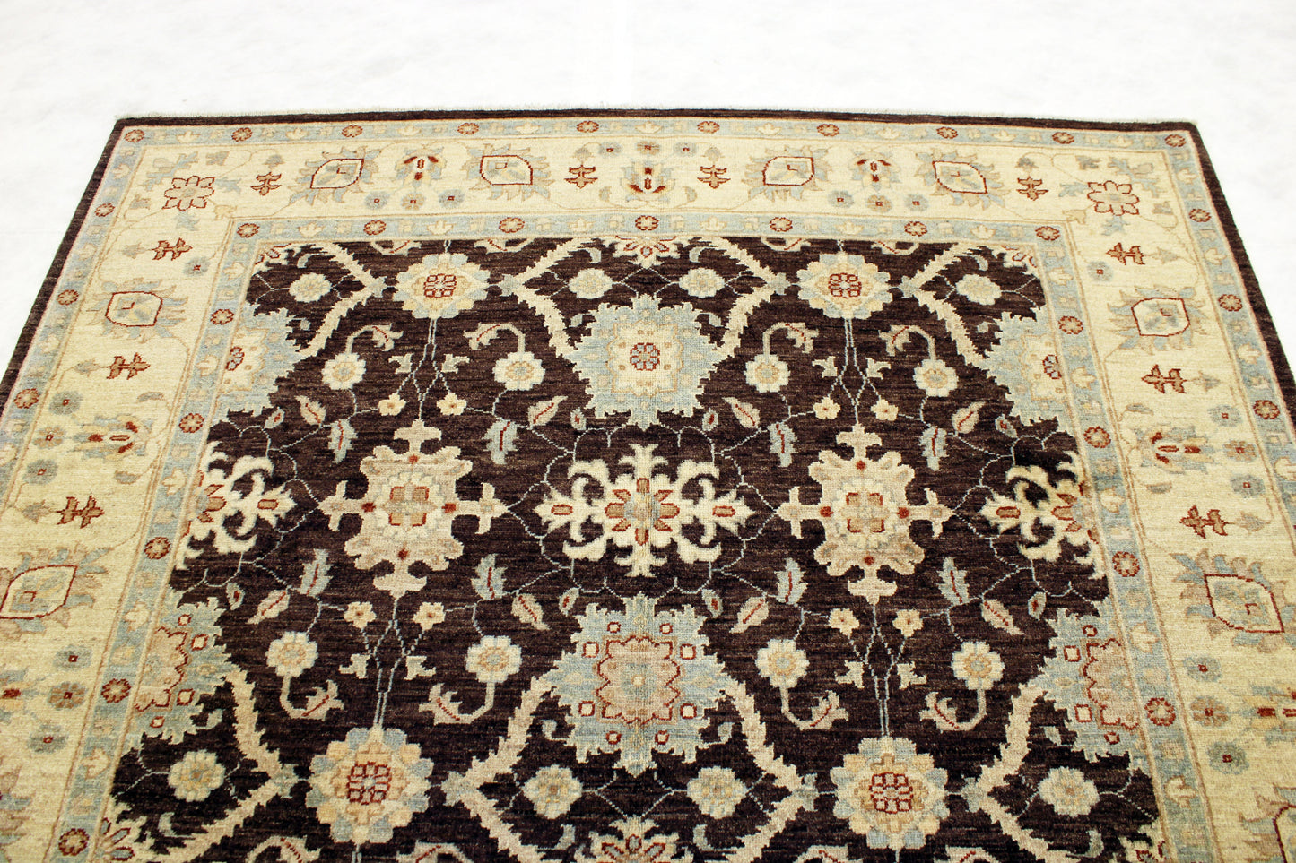 6'3 x 8'11 ft Hand knotted Oushak oriental area wool rug