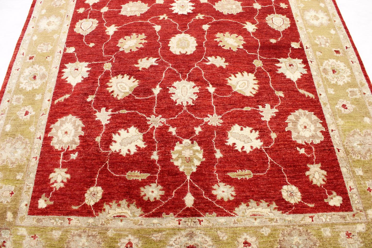 6'1 x 8'11 ft Hand knotted Oushak oriental area wool rug