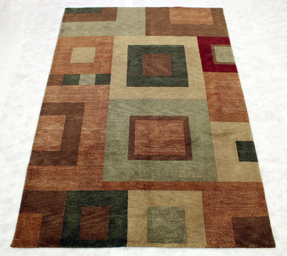 6'2 x 8'11 ft Hand knotted Nepali oriental area wool rug