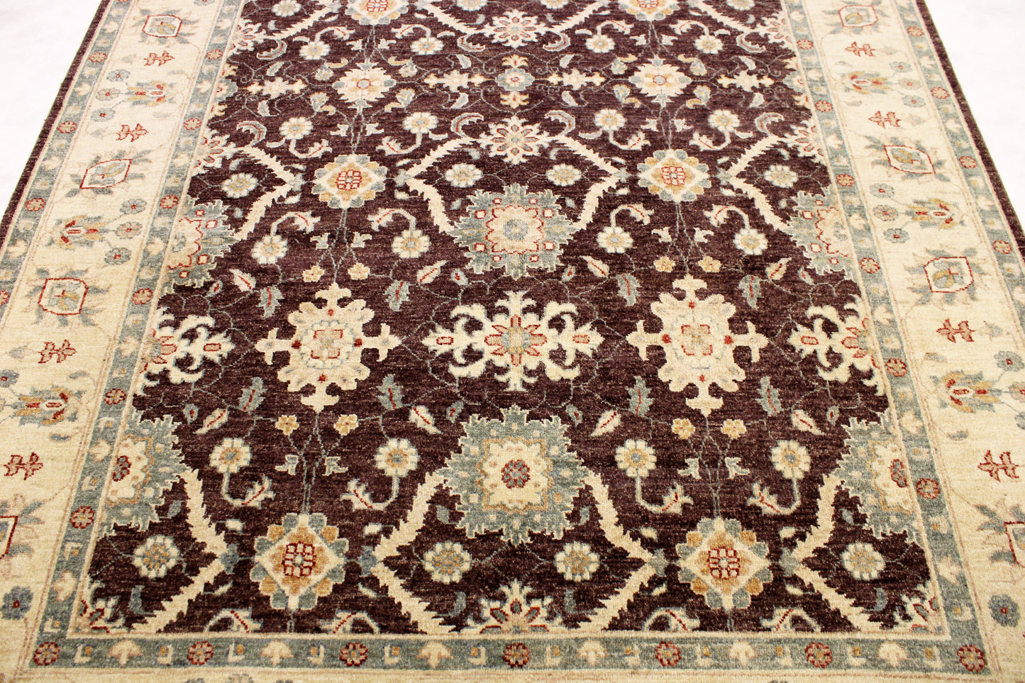 6'0 x 9'3 ft Hand knotted Oushak oriental area wool rug