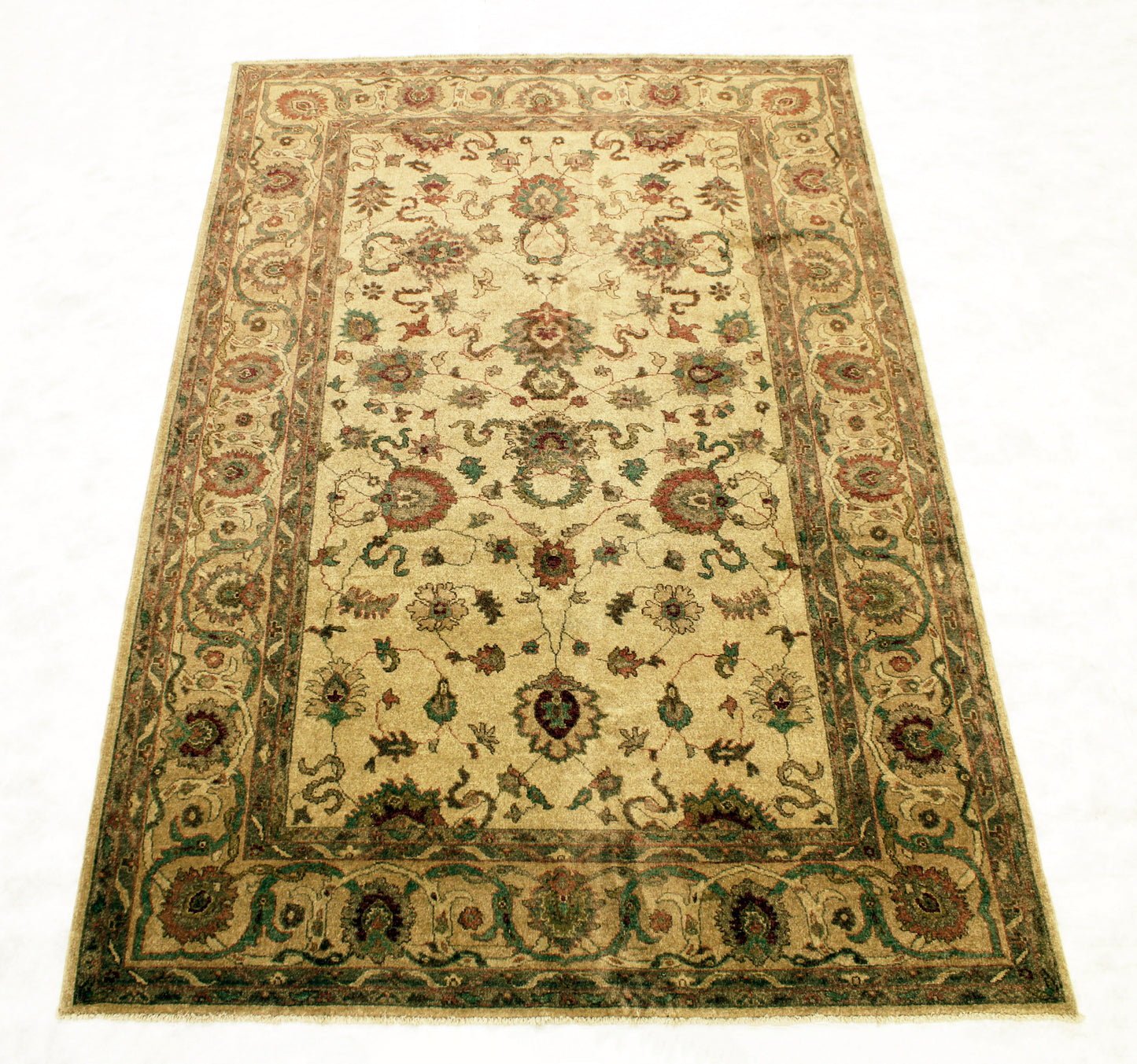 6'2 x 8'8 ft Hand knotted Chobi oriental area wool rug