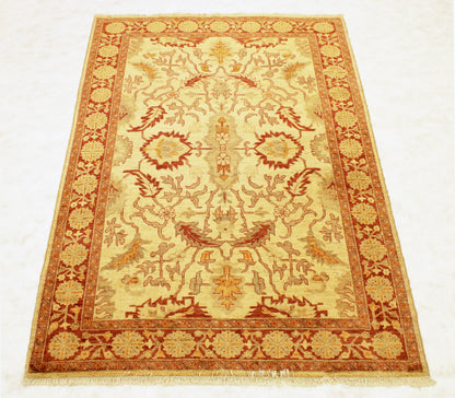 6'1 x 8'3 ft Hand knotted Oushak oriental area wool rug