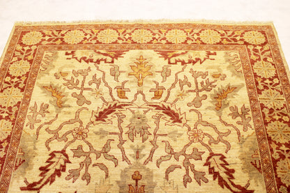 6'1 x 8'3 ft Hand knotted Oushak oriental area wool rug