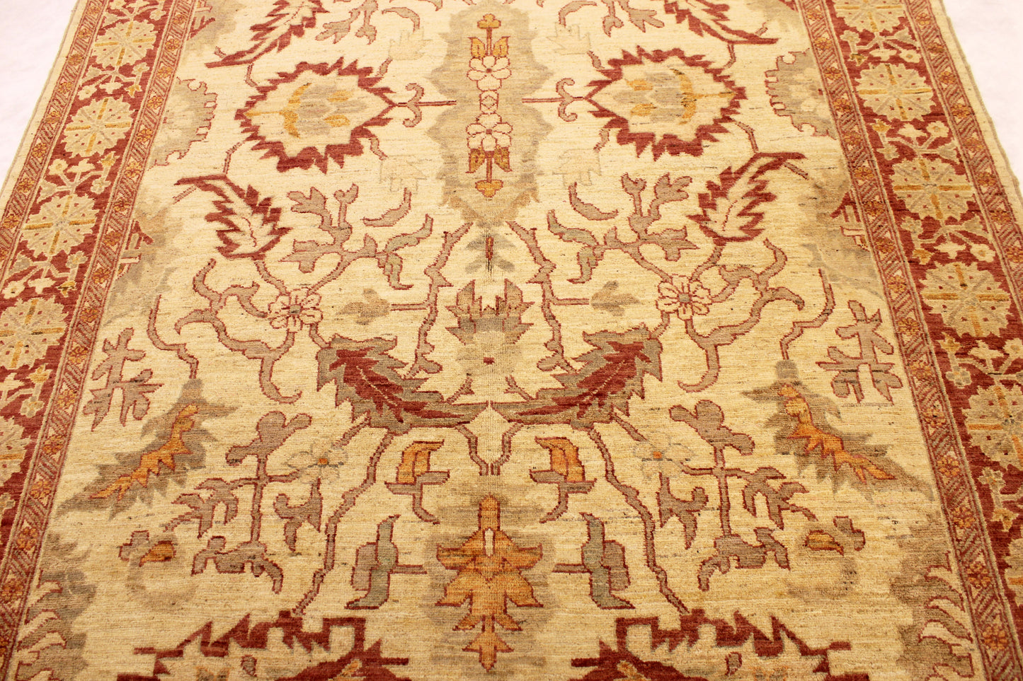6'1 x 8'3 ft Hand knotted Oushak oriental area wool rug