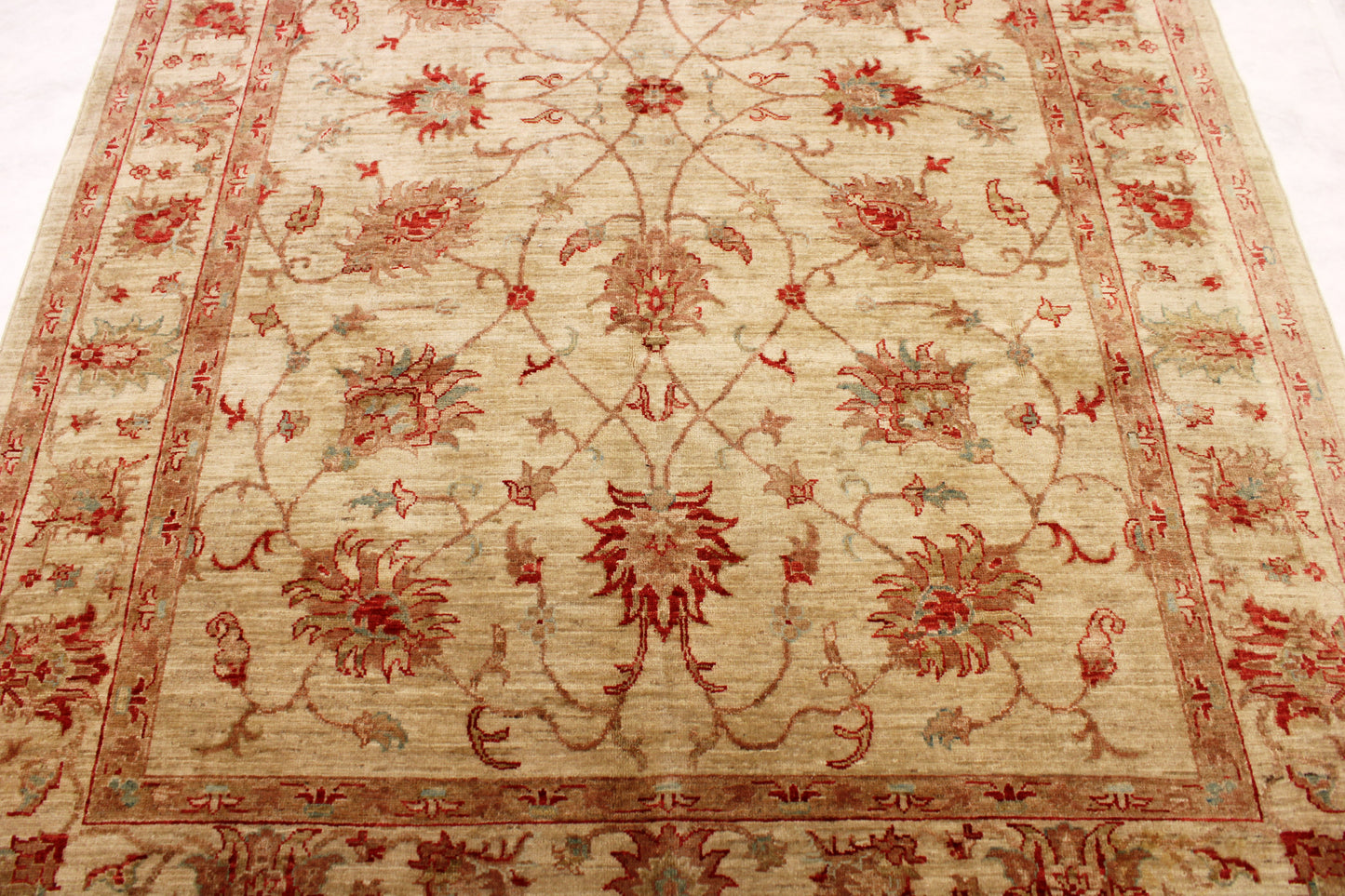 5'6 x 7'9 ft Hand knotted Oushak oriental area wool rug