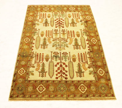 6'1 x 8'9 ft Turkish knotted Oushak oriental area wool rug