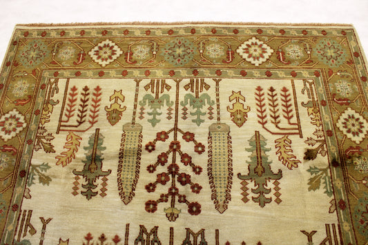 6'1 x 8'9 ft Turkish knotted Oushak oriental area wool rug