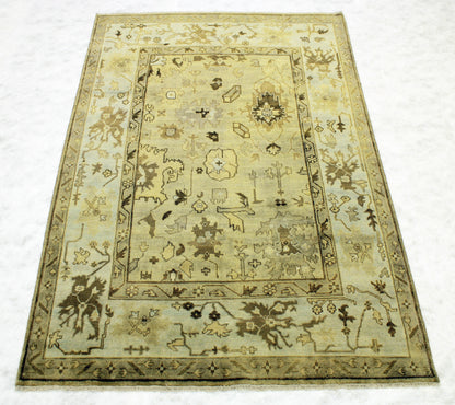 6'3 x 9'0 ft Hand knotted Oushak oriental wool area rug