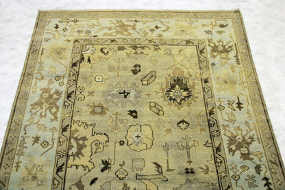 6'3 x 9'0 ft Hand knotted Oushak oriental wool area rug