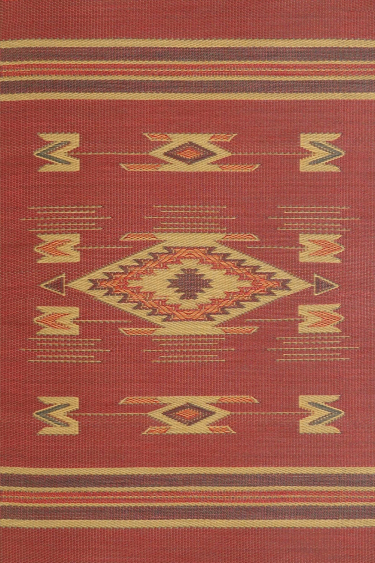 Navajo Dark Red Recycled Indoor/Outdoor Rug