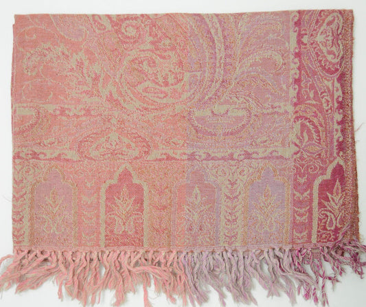 Handwoven Paisley Jamavar Pashmina Wool Shawl
