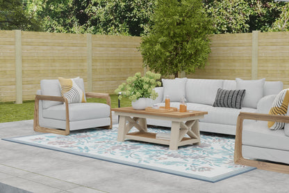 Wildflowers Stone Terra Recycled Indoor/Outdoor Rug