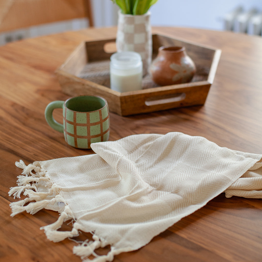 Herringbone Turkish Cotton Hand Towel
