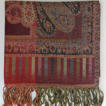 Handwoven Paisley Jamavar Pashmina Wool Shawl